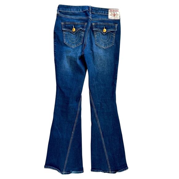 TRUE RELIGION Joey Twisted Seam Mid-rise FLARE JEANS 28, WAIST 30 - Picture 1 of 8